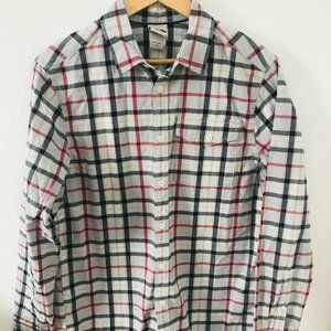 The North Face Button Front Shirt, Men's Shirt, Sz M, Cotton, Checker, Red, NWOT